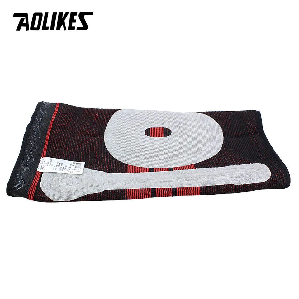 Knee Pad Support Brace AOLIKES 1PCS Basketball Silicon Padded Meniscus Patella Protector Sports Safety