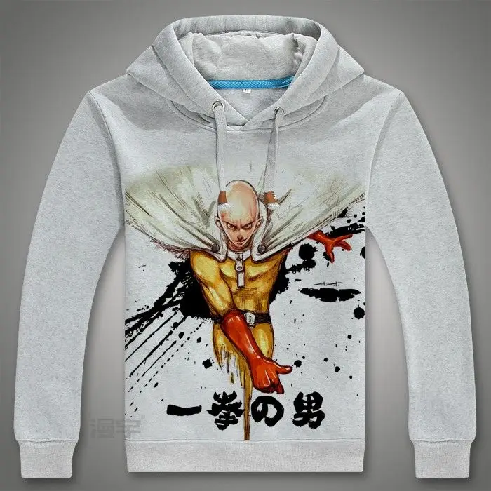 

2019 Winter Japanese Anime One Punch Man Hoodies Harajuku one Oppai Hooded Pullovers ONE PUNCH-MAN Cosplay Costume 010602