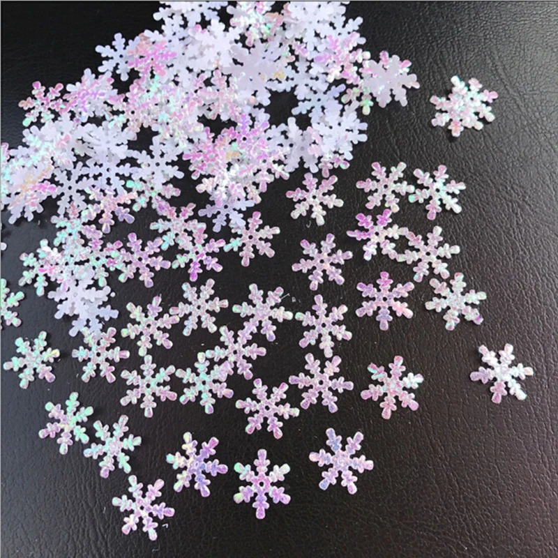 2 3 см из снежинки 200/300pcs Белый пластиковый искусственный снег рождественская елка