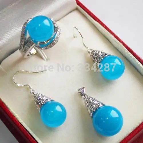 

4color Women's jewelry Silver stone Earring Bracelet Pendant Ring(6#-9)