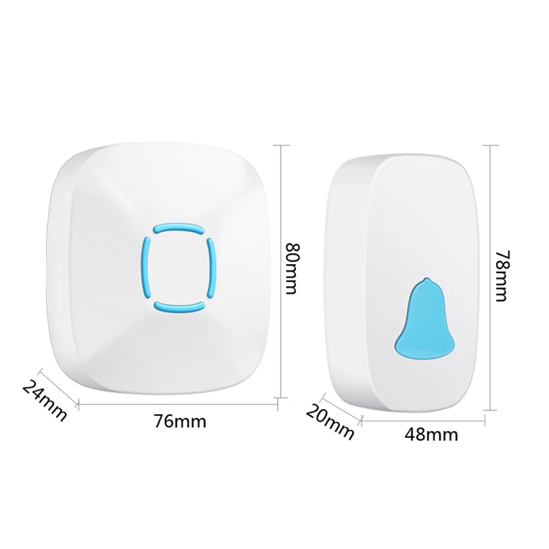 

Wireless Doorbell Waterproof 300M Remote Long Range Door Bell 1x Outdoor Transmitters 1x Indoor Receiver(Eu Plug)