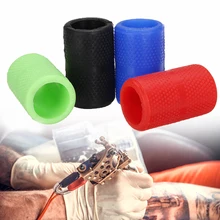 1x25 мм покрытие рукоятки машинки для татуажа Мягкая силиконовая ручка моющаяся ручка Крышка для татуировки ABS пластиковая Губка Ручка многоцветная