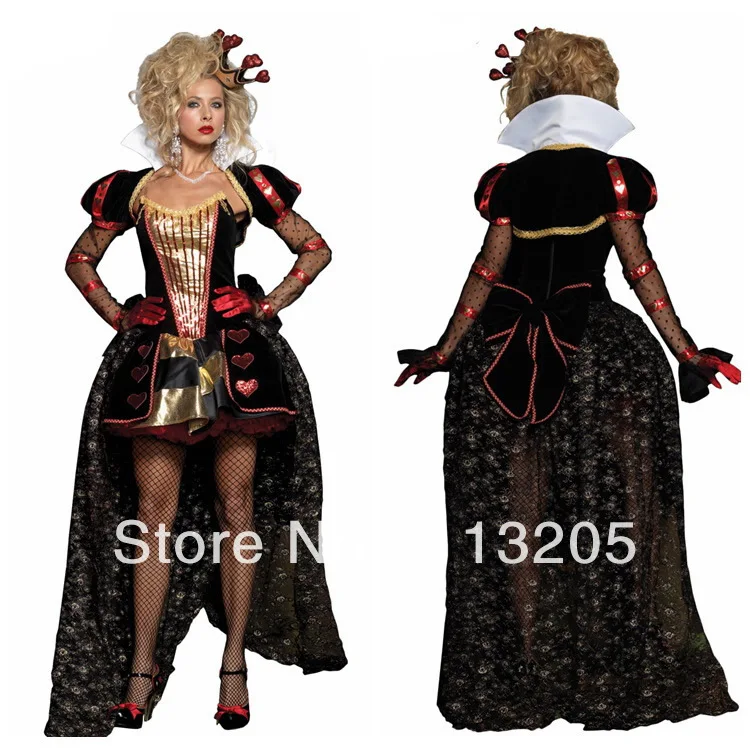 2014 women sexy deluxe wonderland queen of halloween costumes classic movie costume theater uniforms - Classic Womens Halloween Costumes 2014 women sexy deluxe wonderland queen of halloween costumes classic movie costume theater uniforms - Classic Womens Halloween Costumes