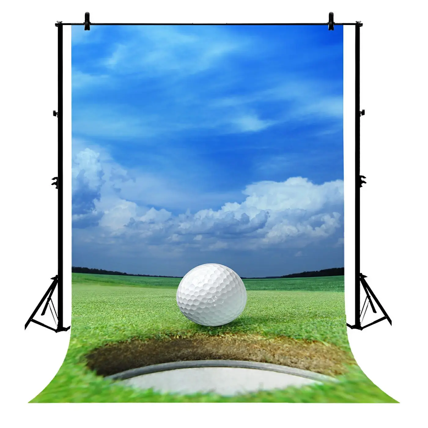 

5x7ft Blue Sky Golf Course Club Party Wall Polyester Photo Background Portrait Backdrop