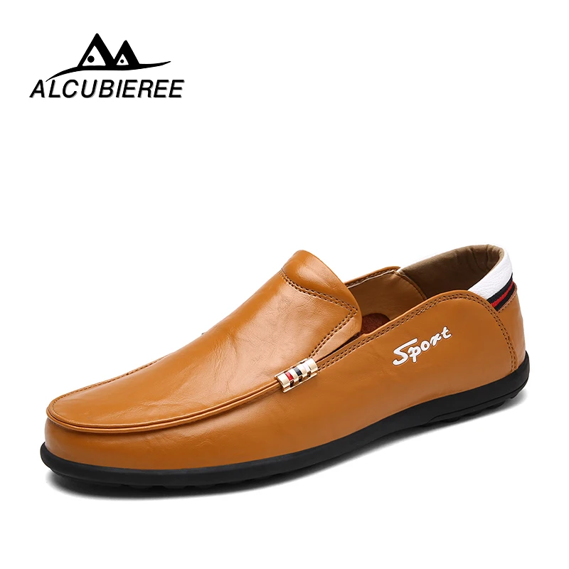 

New Design Casual Shoes Men Genuine Leather Loafers Moccasins Flats Slip On Adult Footwear Male Boat Shoes Leather Men Sneakers