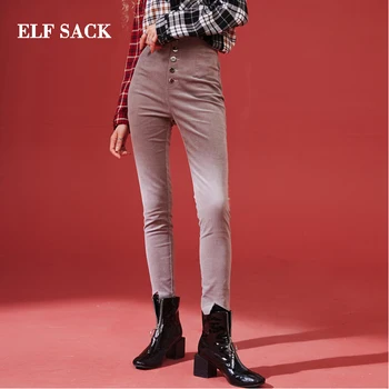 

ELFSACK Winter New Fashion Pants Woman Straight Mid Solid Women Trousers Casual Chic Full Length Femme Pants Streetwear Bottoms