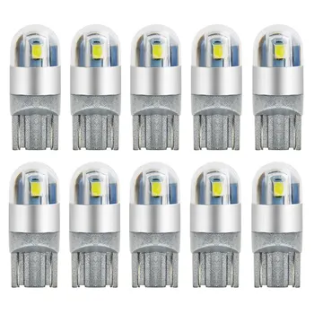 

10Pcs T10 W5W 168 194 SMD LED 3030 Car Wedge Side Light Bulb Lamp For Car Tail Light Side Parking Dome Door Map Lighting