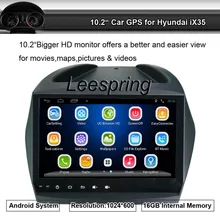 10.2 ” Android 4.44 Car No-Dvd Player Gps for Hyundai ix35 with Bluetooth AM FM Radio player Support Wifi Mobilephone Mirro Link