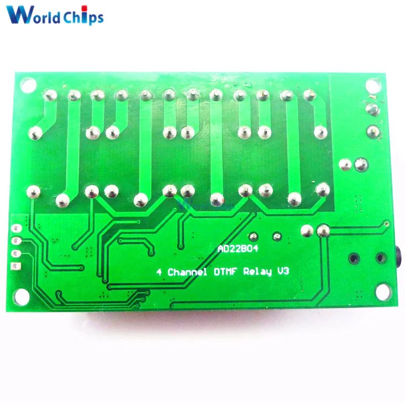 AD22B04 4 CH MT8870 DTMF тон декодер сигналов телефона голос дистанционного Управление реле Модуль 12 В DC для светодио дный двигателя PLC умный дом
