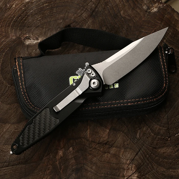 Складной нож Green thorn с микро технологией алюминиевой ручкой CF лезвие D2 для