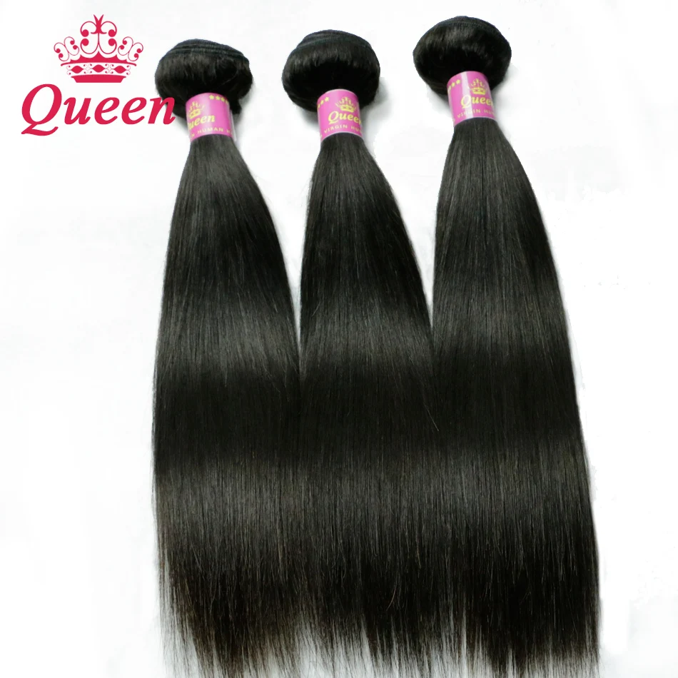 

Queen Hair Products Mongolian Virgin Hair Straight 3 Pcs/Lot Cheap 8A Unprocessed Human Hair Weave Bundles Mongolian Virgin Hair