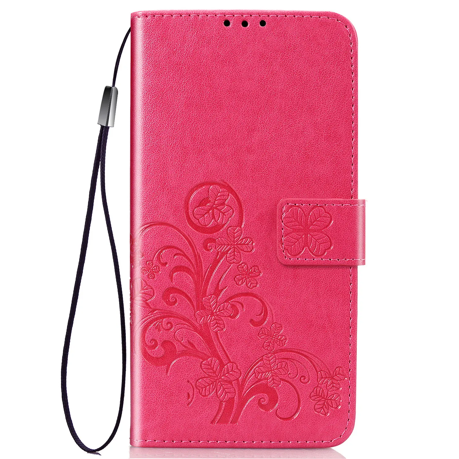 Чехол для Redmi Go, роскошный чехол-бумажник из искусственной кожи для Xiaomi Xiomi Redmi GO Redmigo, откидная крышка, мягкий чехол-книжка из ТПУ, чехлы с отделениями для карт - Цвет: Pink