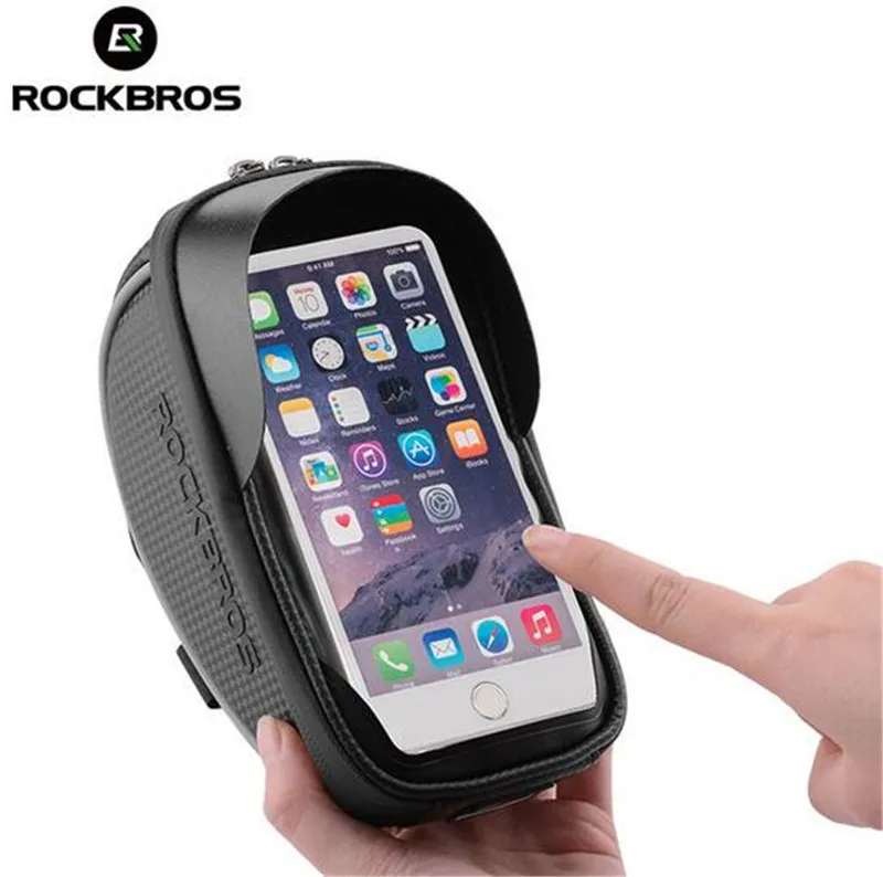

ROCKBROS Bicycle Frame Screen Pannier Rainproof Touch Screen Reflective Bicycle Bag 6.0 inch Cellphone Cycling Bag