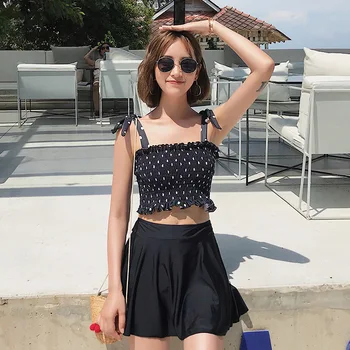 

Ladies Swimwear Sexy Women Indoor Swimsuit Surf Wear Skirt Suspension Belt Push Up Print Polyester FMZXG Swimming Suit