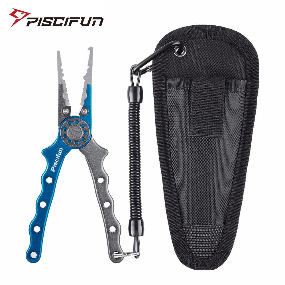 

Piscifun 17cm Aluminum Fishing Pliers Multifunctional Braid Cutters Sharp Fishing Scissors Pliers Hook Remover Fishing Tools