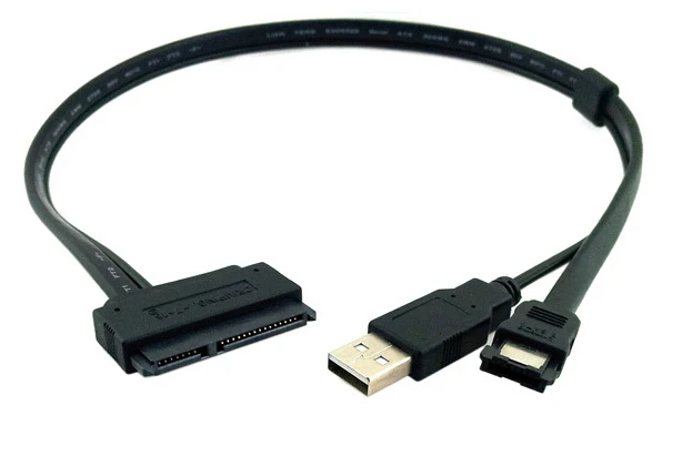 

Laptop 2.5" Hard Drive 7+15 Pin 22P SATA to eSATA DATA Sync W/ USB Powered Cable