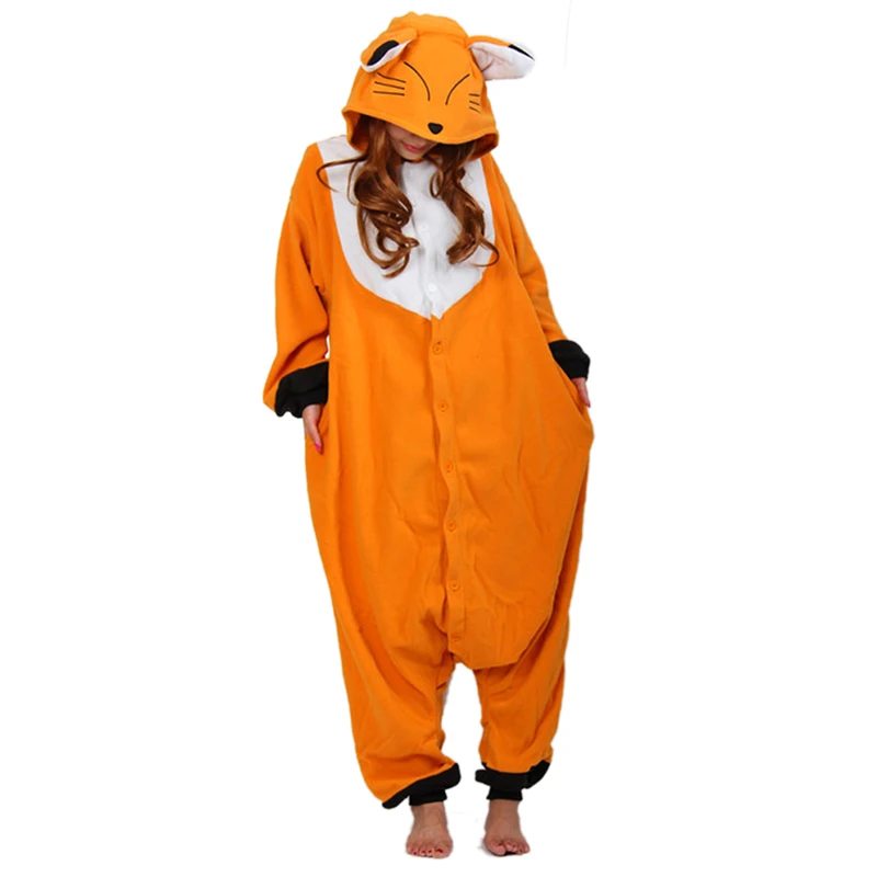 JINUO 2018 новый Fox пижама в виде животного для косплея onesie Для женщин костюм одна