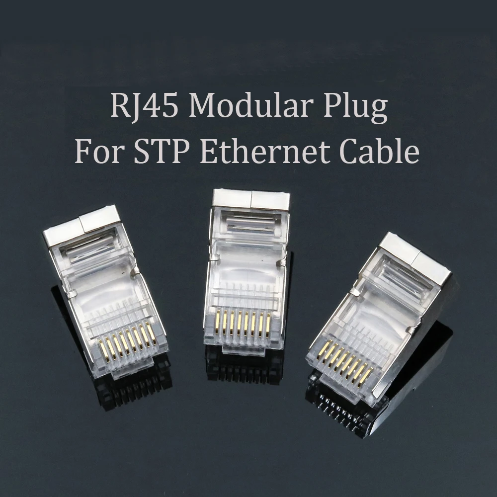 xintylink EZ rj45 plug cat6 cat5 cat5e network connector 8P8C metal shielded modular rj45 terminals have hole rj45 connector