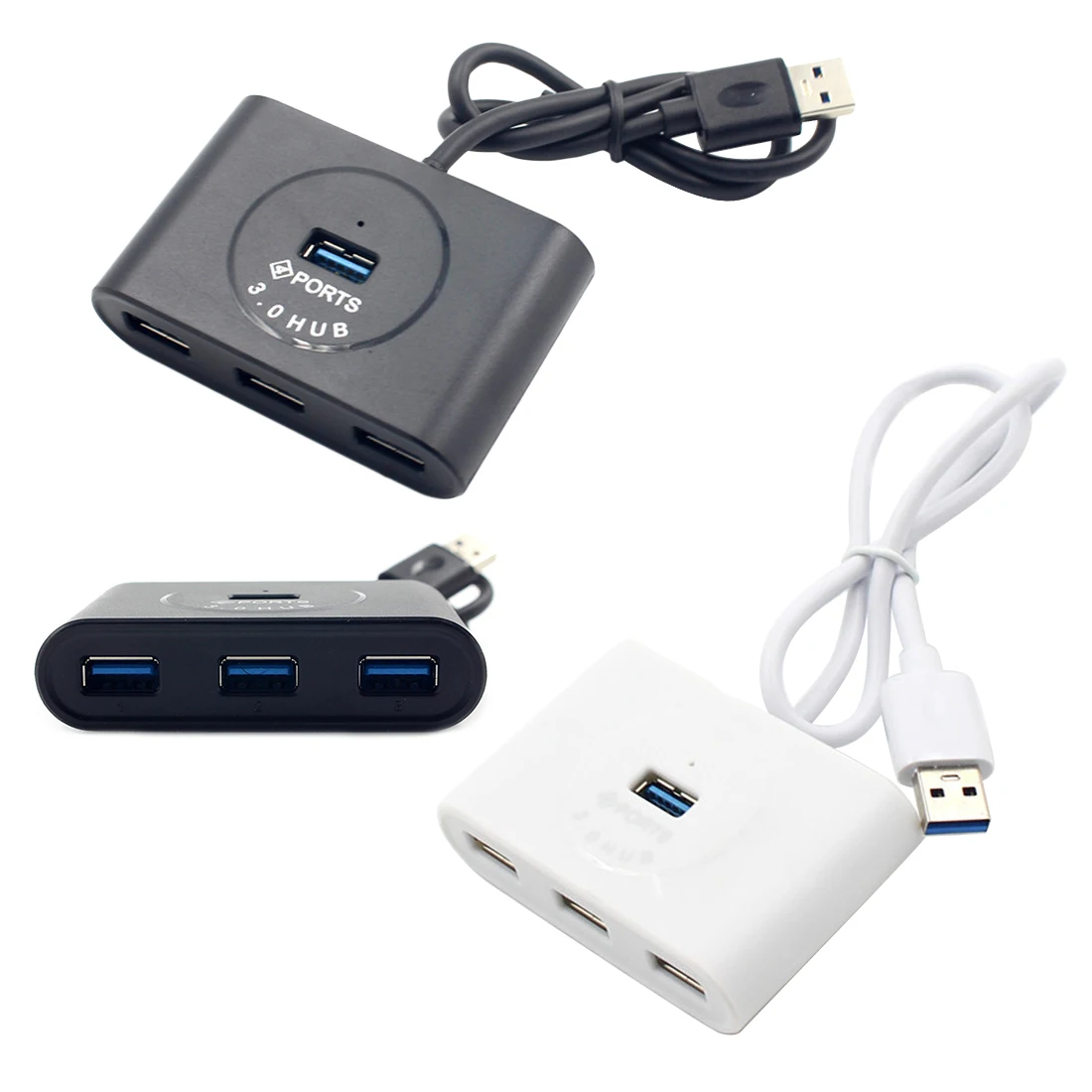 Для компьютера, ноутбука, аксессуары, концентратор USB 3,0, 4 порта, 3,0, внешний usb-разветвитель с микро usb-хаб, USB порт питания
