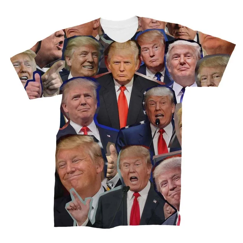 Футболка Горячая Трамп 3D Slim Fit брендовая одежда Повседневная Уличная Мужская футболки мода Дональд Трамп фитнес Джерси S-5XL