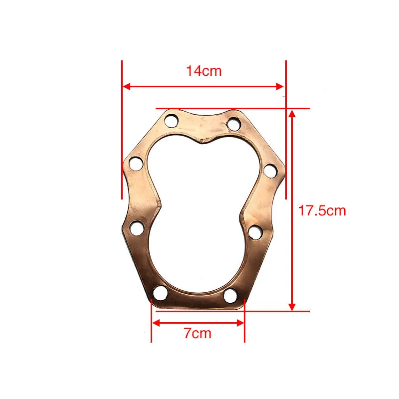 ZS MOTOS 2pcs Original K750 Ural Cylinder Head Pure Copper Gaskets M1/M72/R71 Suit Bavarian Motor Parts CJ-K750 Gaskets Copper