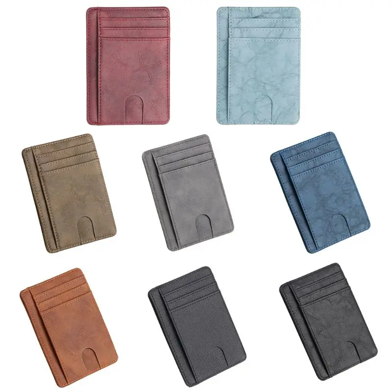 

Hot Sell Slim RFID Blocking Leather Wallet Credit ID Card Holder Purse Money Case for Men Women