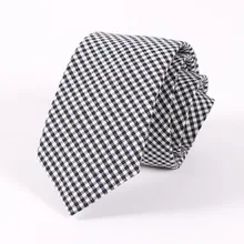 2 цвета 6,5 см мужской костюм Галстук Классический мужской галстук с рисунком «Шотландка» строгая Деловая одежда галстуки мужские хлопковые тонкие черные галстуки Cravat CT027