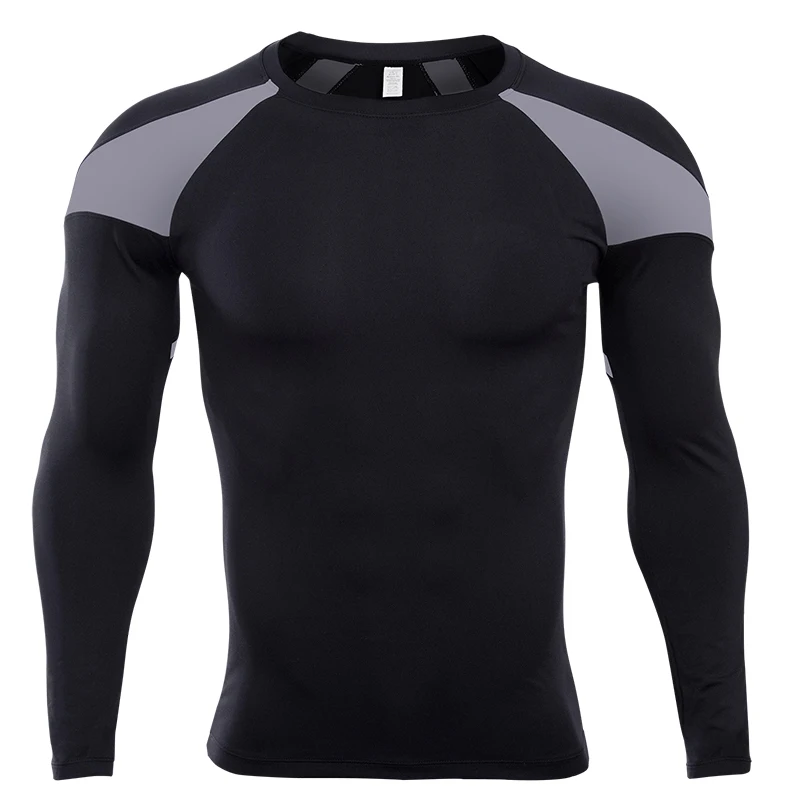 Men Gym Tops Rashguard Jogging Shirts Men T shirt Long Sleeve ...