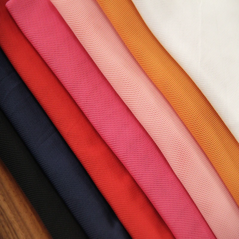 

Spandex 4 Way Stretch Soft Nylon Mesh Fabric Soft Birdeyes Lining Underwear Cosplay Stockings Knit Mesh DIY Material