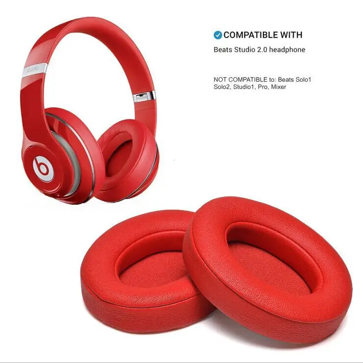 

Carberon Replacement Ear Pads Ear Cushion for Studio2 wired/Studio2 Wireless/Studio3 Wireless Headphones (Red)