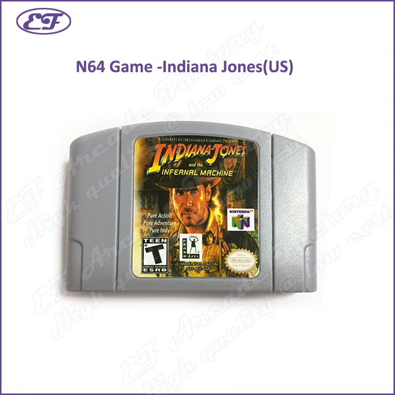 Бесплатная доставка Nintendo 64 N64 Индиана Джонс картридж консоли карта США Версия