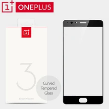 Black White in Stock! 100% Original Oneplus 3 3T Tempered Glass Curved One plus 3 Screen Protector for Oneplus Three A3003 Case