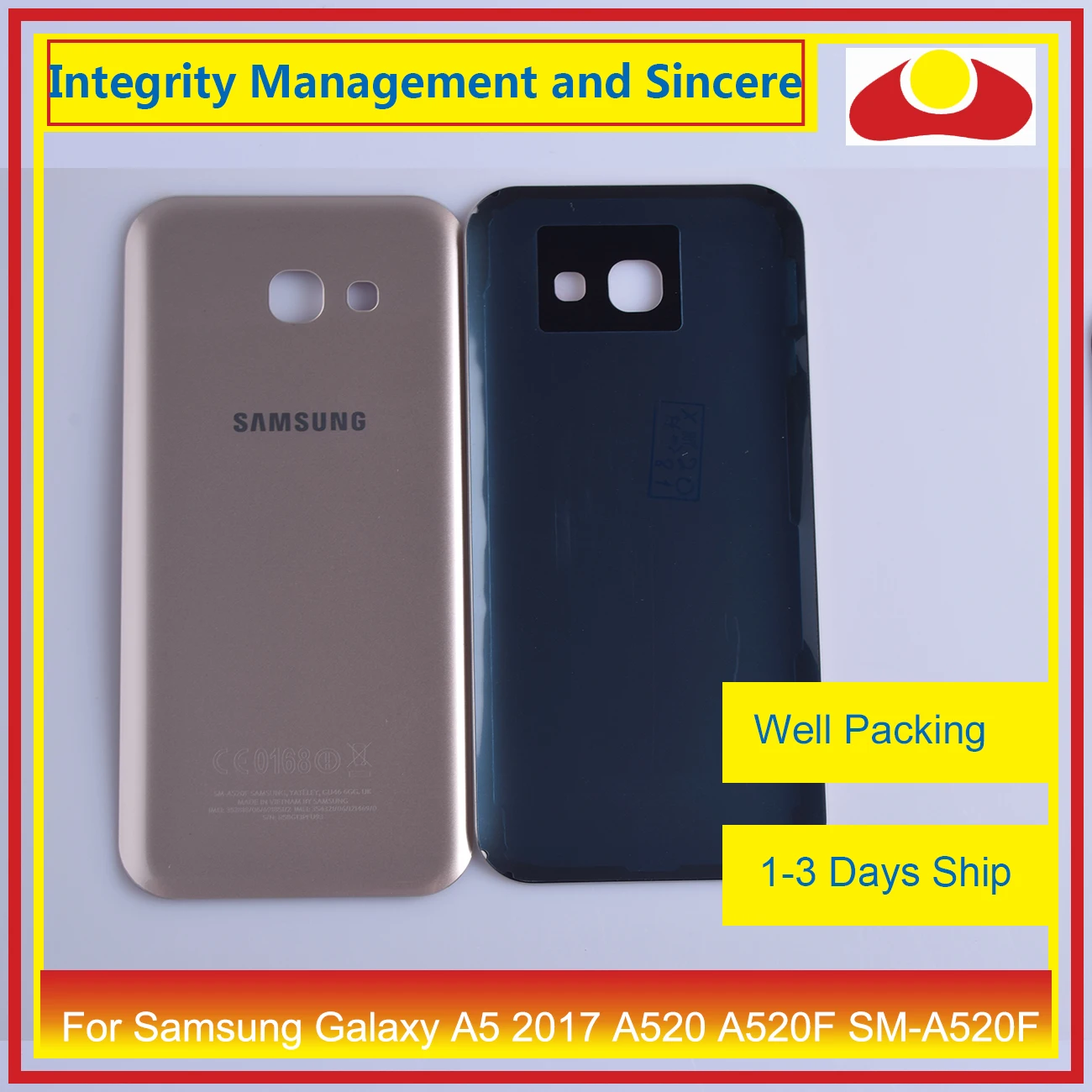 Для Samsung Galaxy A5 A520 A520F SM-A520F корпус батарея Дверь задняя крышка чехол Корпус Замена