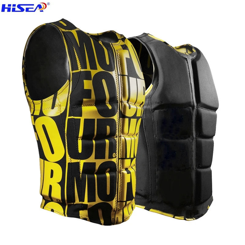 Hisea profesional de alta calidad de la vida adulta chaquetas gruesas flotante de agua surf snorkel de pesca de chaleco portátil doblado - 1