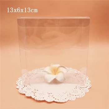 

13*6*13cm Clear PVC Gift Boxes Wedding Favor Candy Packing Souvenir Box Transparent Chocolate Package Box