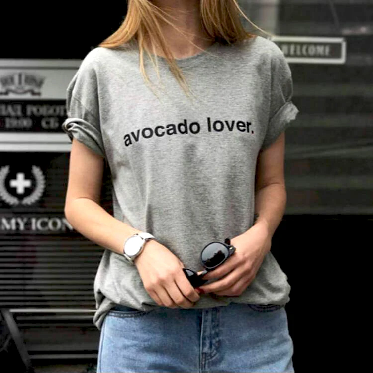 

Vegan avocado T shirt Women Tees Womens Black Short Sleeve Letter Print T-Shirt Female Clothes Printed Tshirt Girl Funny