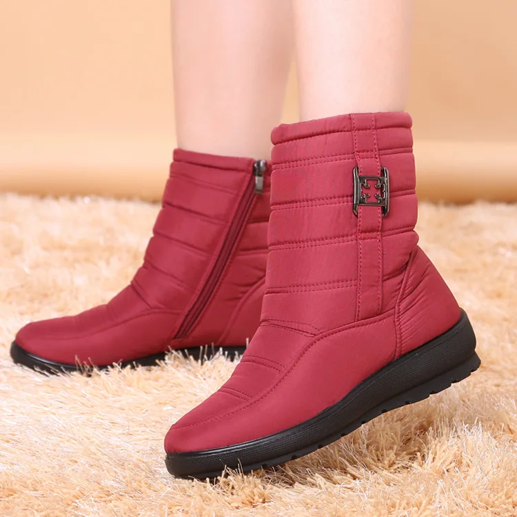 

Snow Boots 2018 Brand Women Winter Boots Mother Shoes Antiskid Waterproof Flexible Women Fashion Casual Boots Plus Size