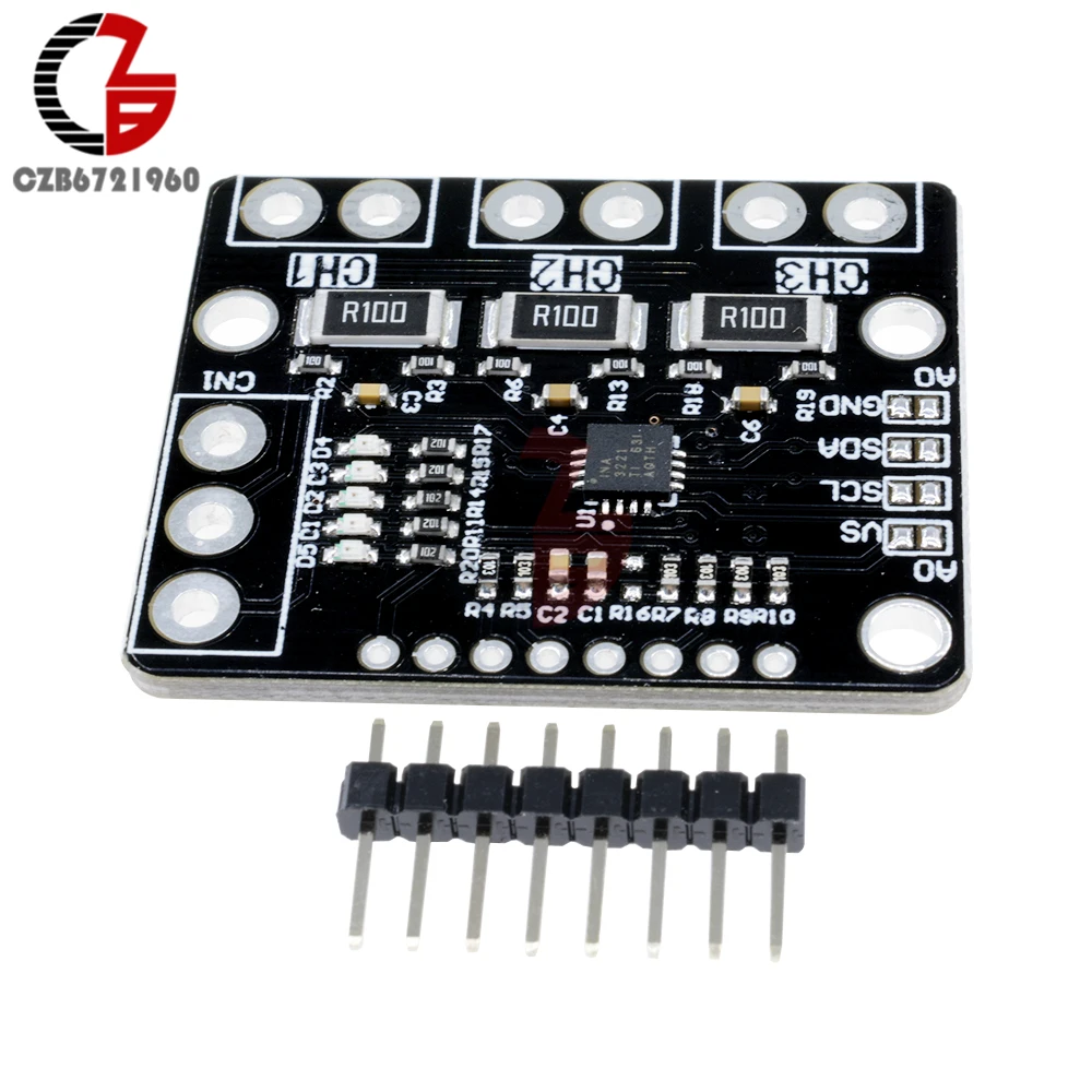 1 компл. Iec SMBUS INA3221 трехканальный шунт ток Питание Напряжение монитор датчик плата Модуль Замена INA219 контакты DIY Kit
