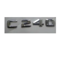 Chrome 3d abs plástico tronco do carro traseiro letras emblema emblema adesivo decalque para mercedes benz c classe c240