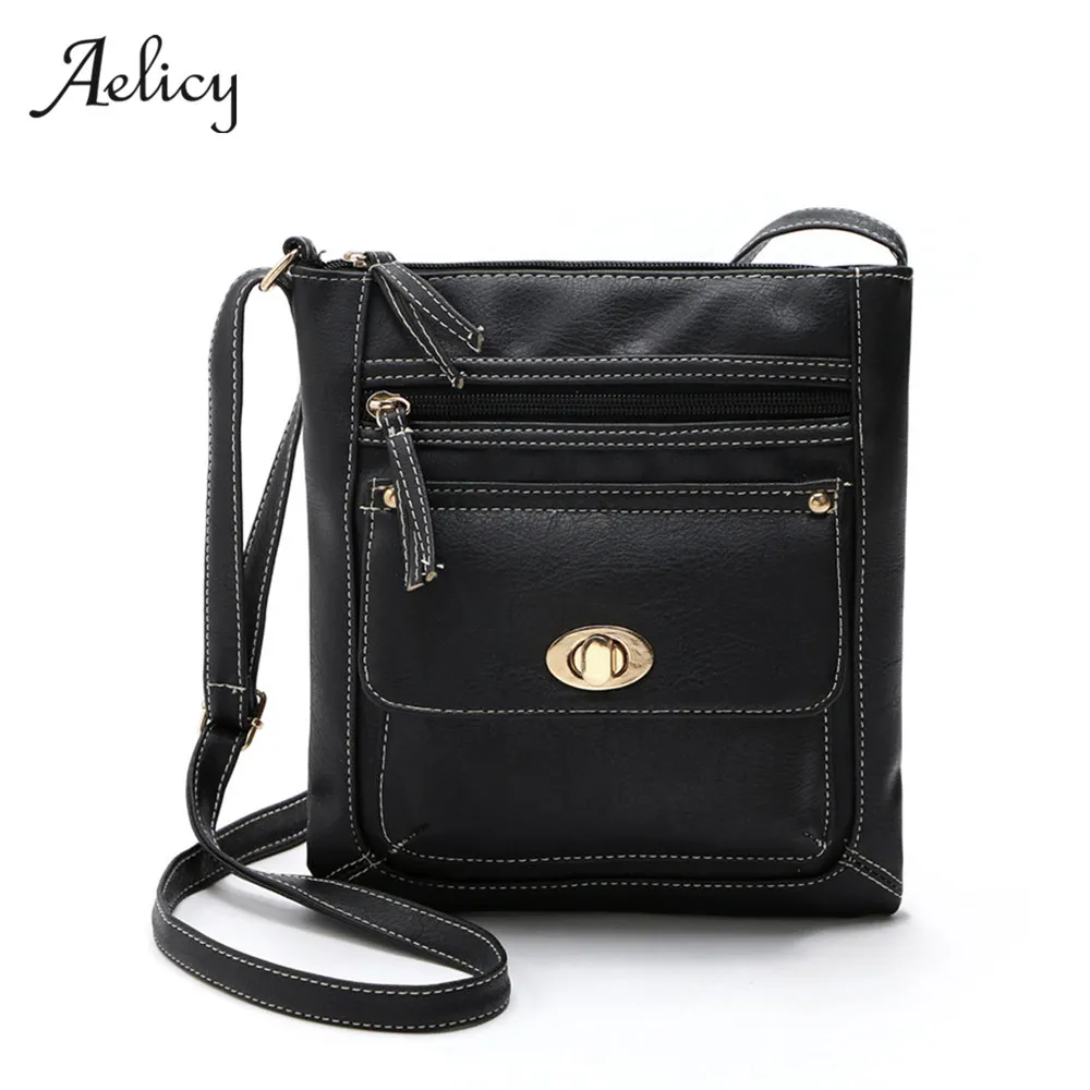 Aelicy модная однотонная женская сумка клатч из искусственной кожи мессенджер от