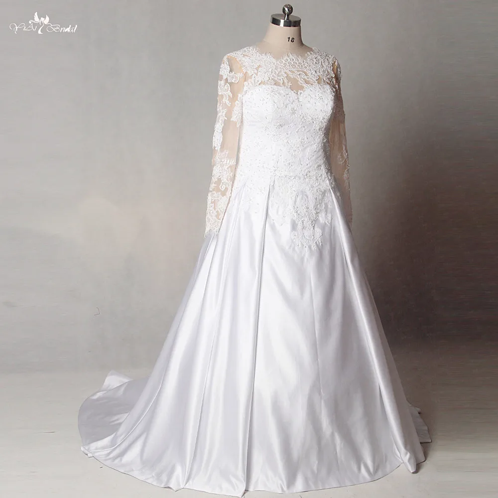 picture color Rsw1249 реальные фотографии yiaibridal alibaba розничный магазин простой белый атлас свадебное платье Vestido Noiva Плюс Размеры - Цвет: picture color