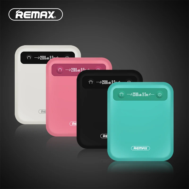 REMAX PINO power Bank 2500 мАч 9.5Wh Портативное зарядное мини-устройство полимерная батарея