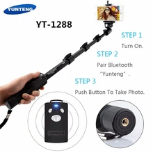 Original Brand Yunteng 1288 Selfie Sticks Handheld Monopod font b Phone b font Holder Bluetooth Shutter