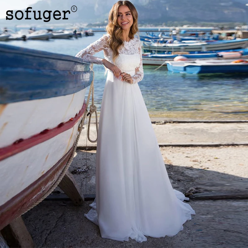 New Champagne Mermaid Evening Dress Half Sleeves Backless Formal Gowns Illusion Backless Tulle Lace Prom Dresses Long Plus Size