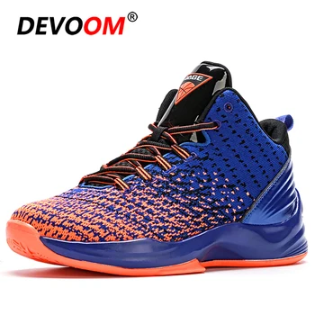 

2019 New Basketball Shoes Men High Quality Flyknit Sneakers Men Tenis Basketball Cushioning Shockproof Outdoor Sport Shoes Man