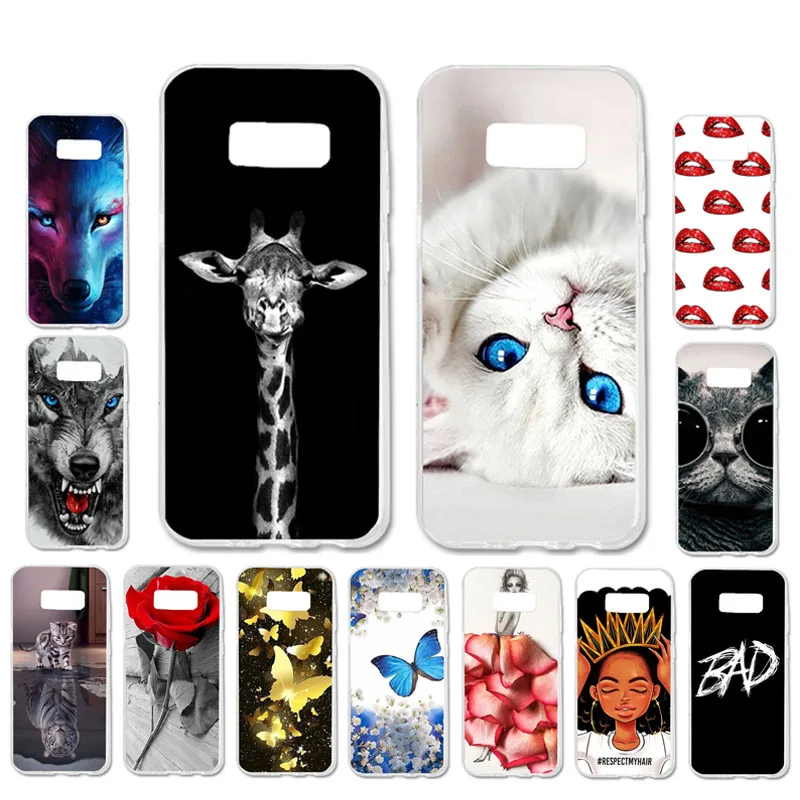

Ojeleye DIY Patterned Silicon Case For Samsung Galaxy S8 Plus Case Soft TPU Cartoon Phone Cover For Samsung S8 S9 Plus Covers