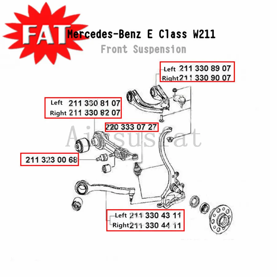 Mercedes W211 E Lower Control Thrust Arm Ball Joint 211 330 43 11 2113304311