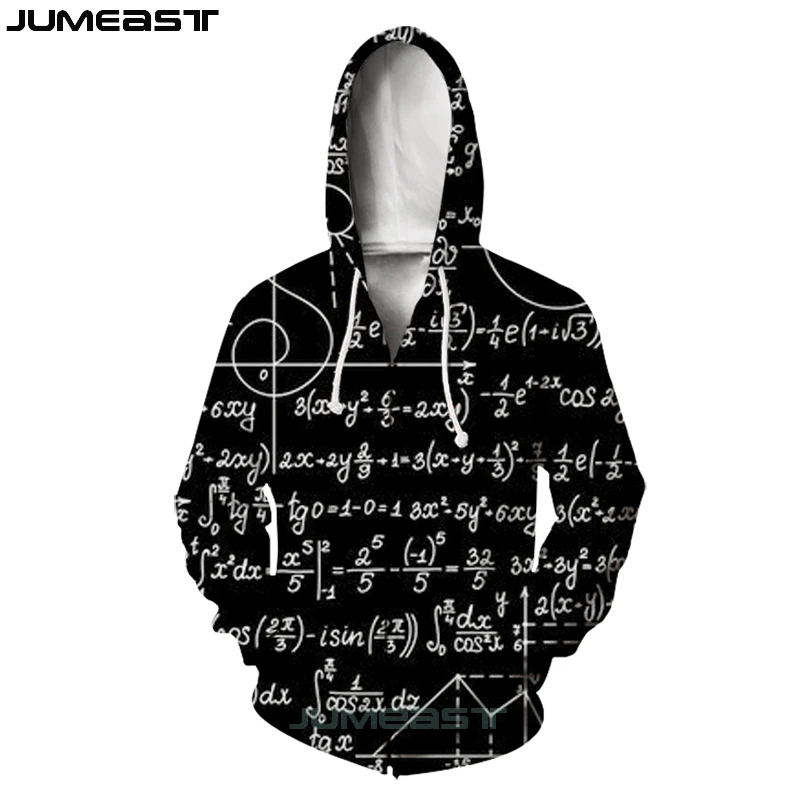 Толстовка на молнии Jumeast с 3D принтом геометрическим узором длинными рукавами для