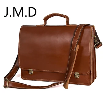 

J.M.D New Top Layer Leather Men's Handbag Fashion Genuine Leather Shoulder Messenger Bag Briefcase 7379