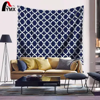 

Japanese Tapestry Noren Door Curtain Long Blue and White Plaid Linen Tapete Mandala Fabric Ripndips Hanging Wall Tapestries Yoga